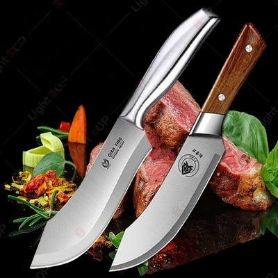 Couteau de boucher deux differents manches
