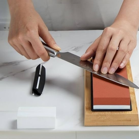 affuteur de couteau base en bambou