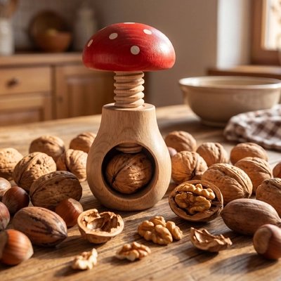 Casse noix poignee forme de champignon