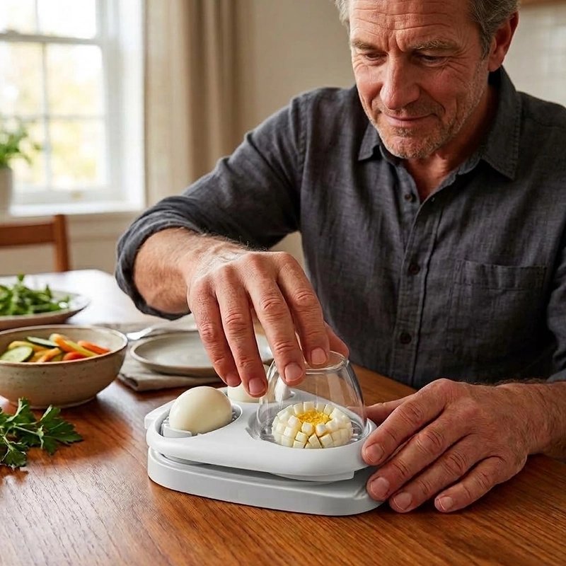 Coupe oeuf base stable et securisee