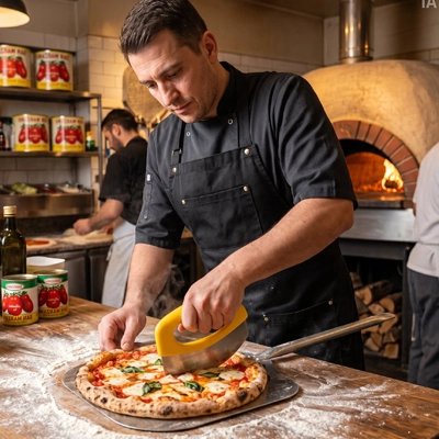 Couteau à pizza découpe à bascule