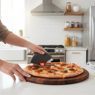 Couteau à pizza ergonomique