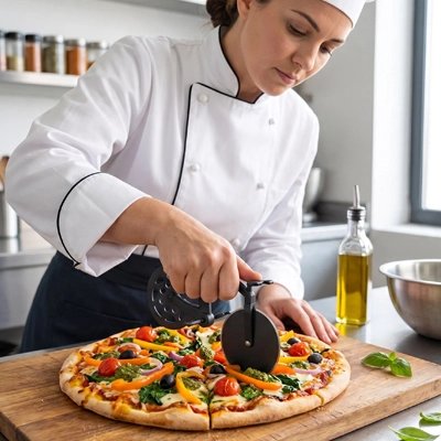 Couteau à pizza robuste