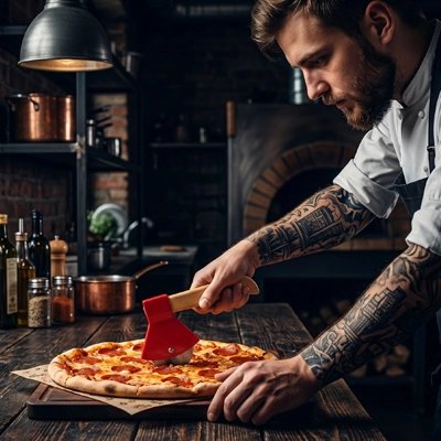 Couteau à pizza robuste
