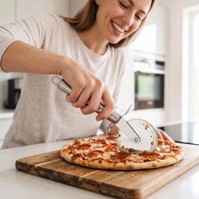Couteau à pizza sécuritaire