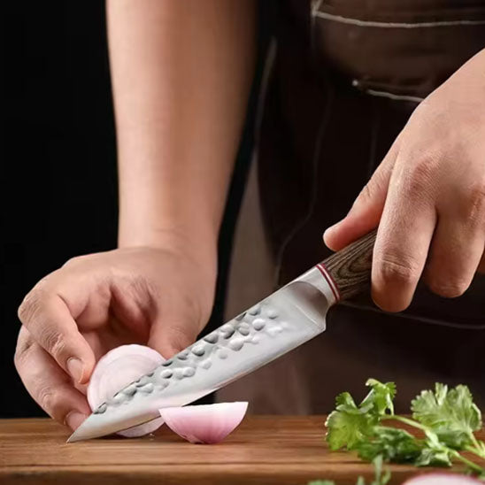 couteau a viande emincer echalottes
