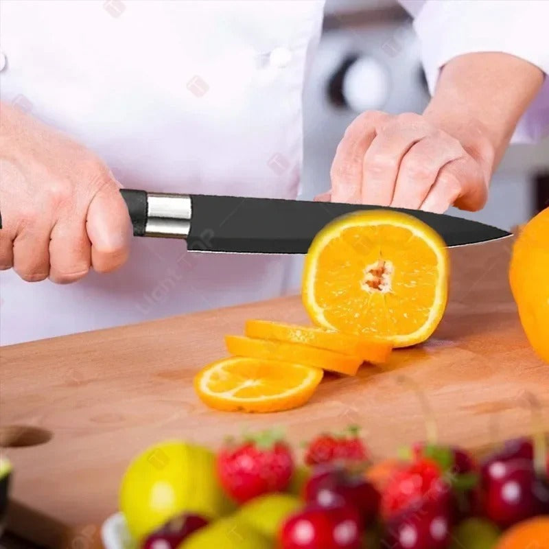 couteau de chef coupe orange