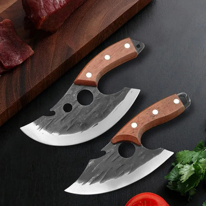 couteau hachoir viande herbes fruits
