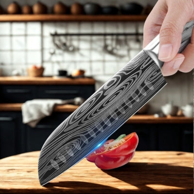 couteau japonais santoku plan de travail