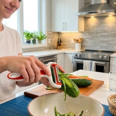 Éplucheur à légumes poignée ergonomique