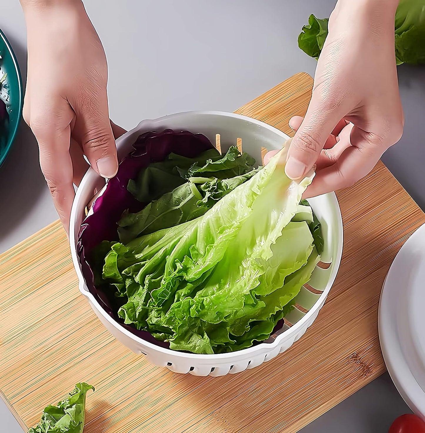 GreenChef™ | Bol à couper la salade tout en un - Cuistot Plutôt