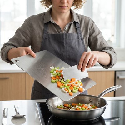 Planche a decouper coupe legumes 