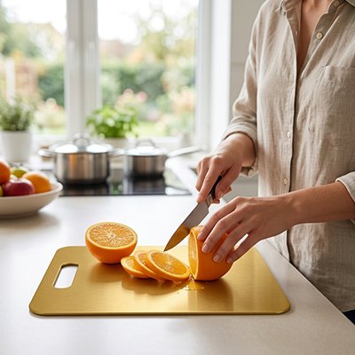 Planche a decouper  coupe orange