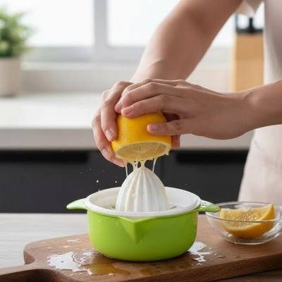 Presse citron manuel recueille jus