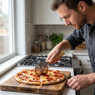 Roulette à pizza robuste
