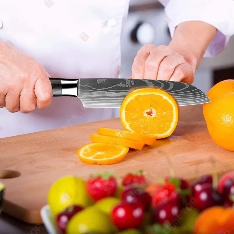 santoku couteau coupe fruit