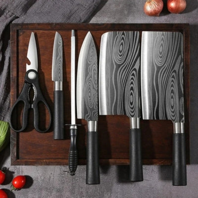 set couteaux cuisine ensemble six pieces